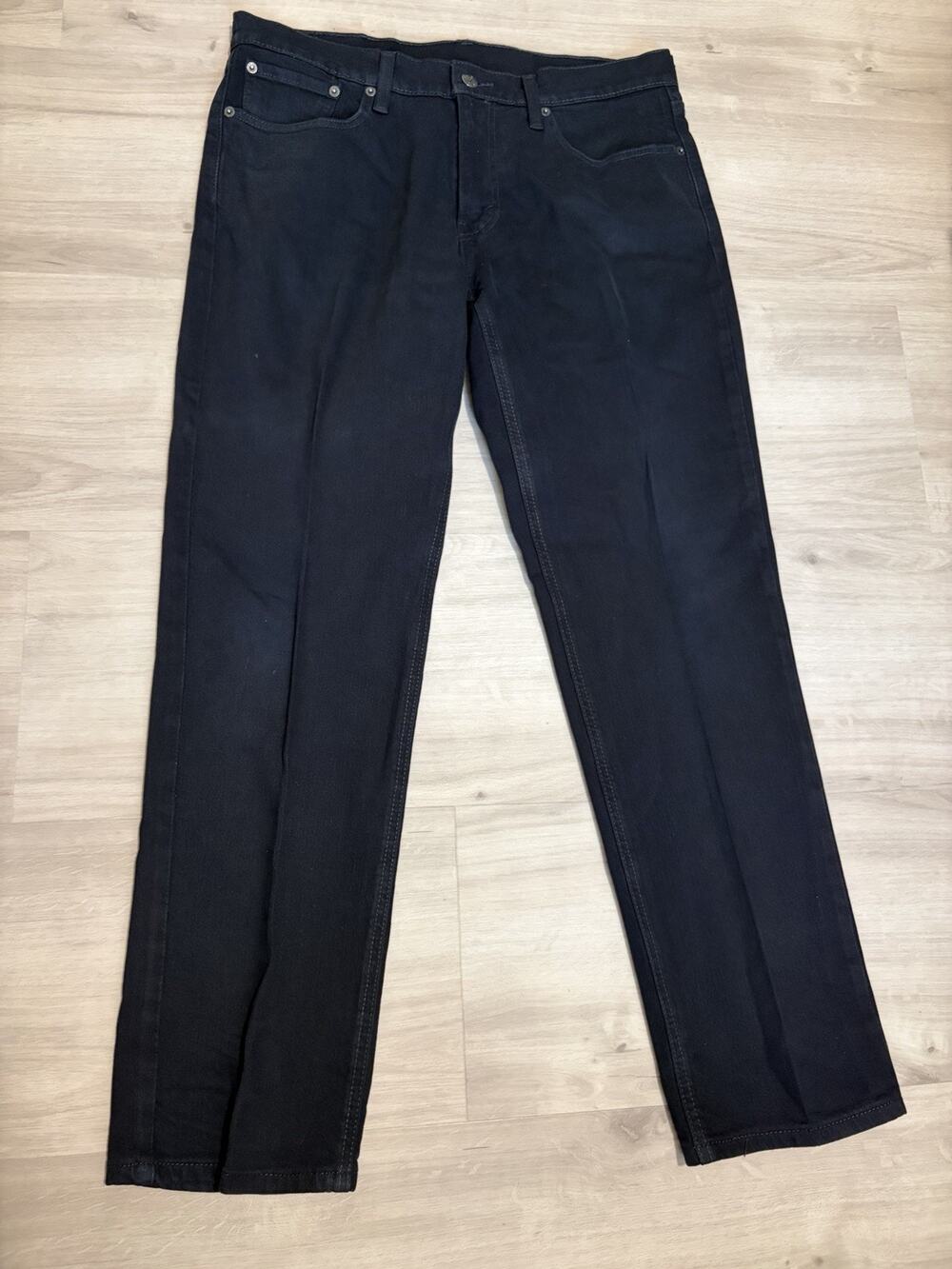 Levi’s Men’s 33x30 559 Black Cotton Denim Jeans Relaxed Straight Mid Rise